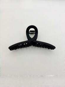 1pc Fashionable Versatile Elegant Black Simple Hair Claw Elegant Hair Clips Fashion Hair Clutch Winter Hair Accessories