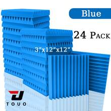 TOUO 6-48片 8色隔音吸音海綿 阻燃牆面隔音棉 12"X12"X2"/12"X12"X1" 工作室家用吸音海綿 - 彩色 - 查看 70