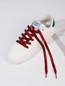 1 par de cordones de terciopelo de 120 cm sin elástico, adecuados para zapatillas, zapatos de baile, zapatos de lona; solo cordones, zapatos no incluidos - Burdeos - Ver 3