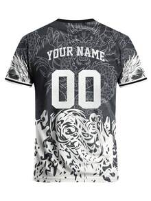 Customized La Liga Men's Football Jersey, Comfortable Round Neck Sports Sweatshirt, Suitable For Football Training, Casual Wear, And Gift - Black and White - View 5