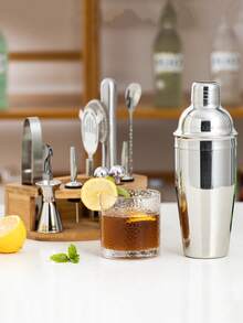 12pcs/Set Stainless Steel Cocktail Shaker Bar Tools Bartender Drink Mixer Kit - Multicolor - View 4