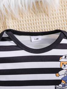 3件套可爱卡通熊长袖四季连脚婴儿连体衣 - 彩色 - 查看 9