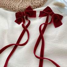 1pc 5 Yards Luxury Burgundy Velvet Ribbon - Soft, Single-Sided, Durable, Suitable For Gift Wrapping, DIY Jewelry Making, Christmas Tree Decoration, Wedding Decor, And Home Decoration - Perfect For Crafting And Embellishment, Valentine's Day Party, Home Decor, Home Gifts - Red - View 7