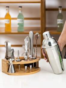 12pcs/Set Stainless Steel Cocktail Shaker Bar Tools Bartender Drink Mixer Kit - Multicolor - View 8