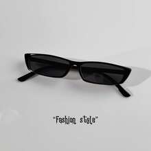 Men's Vintage Black Rectangular Fashion Glasses - Durable PC Frame For Daily Wear, Elegant Design For Activities, Lightweight Glasses - màu đen - Xem 2