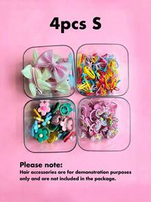 4/5/6/9pcs Stackable Transparent Drawer Organizer Box, PET Material, Suitable For Storing Hair Clips, Scrunchies, Makeup Sponges, Makeup Brushes And Other Cosmetic Items, For Home And Commercial Use, Multiple Sets Available - Clear - View 12