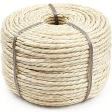 Dây thừng sisal trắng 50m/cuộn, Dây thay thế cho trụ cào móng cho mèo, Dây thừng cào móng cho mèo dày 4mm, Thích hợp cho trụ cào móng cho mèo, Cây, Bàn, Ghế, Bảo vệ đồ nội thất, Đồ thủ công DIY - 50 mét - Xem 8