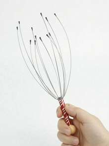 1/2个头部按摩器,头部抓挠头皮按摩器,头皮按摩放松抓挠器,头部按摩促进头发生长并缓解身体压力,护发,美容美发工具,头发护理 - 彩色 - 查看 8