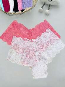 24/18/12/6PCS, New Arrival: Low-Waist Lace Panties Moisture-Wicking And Sweat-Wicking Breathable Low-Waisted  PantiesMix-And-Match Design Sitting For A Long Time Sizes M To XXL Fashionable And Minimalist  Beautiful And Breathable Beach Camping Holiday Work (Going To - 6PCS多色 - 查看 7