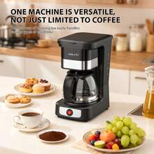 SOKANY 04045 Fully Automatic American Coffee Maker. Dual-Use For Tea And Coffee. Comes With Coffee Spoon, Coffee Pot And Filter. 650W High Power, 750ml Large Capacity, LED Display. One-Touch Operation. Metal Body. Suitable For Making Coffee, Tea And Other Beverages. Ideal For Home And Office Use, Must-Have For Coffee Lovers.