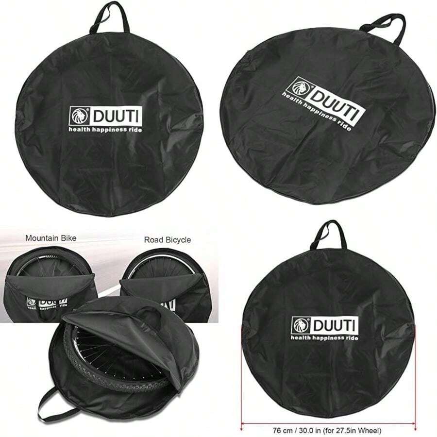 VBESTLIFE Bolsa de Ruedas para Bicicleta, Estuche de Viaje para Bicicleta Bolsa Rueda de Bicicleta Paquete de Transporte Bolsas Ciclismo Carretera Bicicleta de montaña Ruedas Accesorios(27.5in)(default) - Multicolor - Ver 1