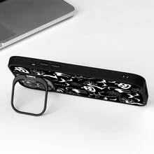 Funda para teléfono de acrílico transparente espeluznante de Halloween con soporte magnético fuerte, presenta esqueletos fantasmales y gatos juguetones, perfecta para  17,  16,  16 Pro Max,  15,  15 Pro Max,  14,  13,  12 y el modelo  11 Pro, un regalo divertido para fiestas de Halloween, cumpleaños y celebraciones espeluznantes.fundas para celular,funda para celular,fundas para  13,fundas de celular,fundas para teléfono,fundas de teléfono,funda de celular,fundas de ,fundas para  11,fundas para  14 - Negro - Ver 5
