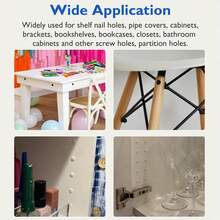 120 PCS Plastic Hole Plugs Screw Covers Caps, Round Drill Screw Hole Plugs White Rubber Stopper For Nail Partition Holes In Shelves Cabinet Furniture,4mm/6mm/7mm/9mm It Is The Easiest And Cheapest Way To Hide Unused And Unsightly Shelf-Adjustment Holes In Kitchens