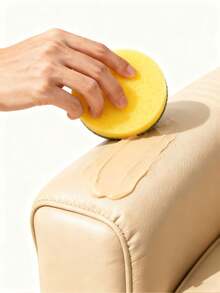 1pc 50g Leather Coloring Agent, Black & White Resin Material For Repairing Faded, Scratched, Worn Shoe Surface, Comes With Applicator Sponge, Suitable For Sofa, Leather Bags, Belts, Steering Wheel, Yellow, Red, Brown, Beige