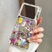 Funda Mate Gruesa Con Orificios Grandes Para IPhone 17 Air/16/15/14/13/12 Pro Max/17 16 15 14 Plus 12 13 14 Con ProteccióN Sumsung S24/S25 Ultra/Plus/FE/+ AnticaíDas Y Antihuellas, Parte Trasera Dura Con Bordes Suaves Y Marco De Lente En Contraste - Negro transparente - Ver 2