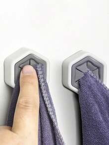 1pc-Kitchen Towel Holder, Self Adhesive Wall Dish Towel Hook, Round Wall Mount Towel Holder For Bathroom, Kitchen And Home, Wall, Cabinet, Garage, No Drilling Required - Multicolor - View 1