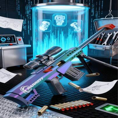 2025 New - Barrett / AKM / Oversized AWM/MSR/98k High Precision Soft Bullet Toy Gun, Realistic Details, Outdoor Interactive / Collection Display, Barrett Toy Gun/AKM Soft Bullet Rifle/Oversized AWM Toy/98K Replica, Fun Play First Choice, Birthday Gift-Holiday Gift-Gift-Christmas Gift-Perfect Gift- Gift