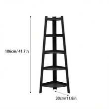 5-Tier Mini Corner Shelf, Artistic Decor Lightweight PP Plastic Material, Suitable For Bedroom, Balcony, Home Office, Books, Plants, Multi-Functional Storage Rack For 500 Homes, Plant Display, Book Storage, Minimalist Design, Modern Decor, Plastic, Easy Assembly, Storage Organizer, Wall-Mounted Shelving Unit, Small Home, Plant Lovers - Multicolor - View 2