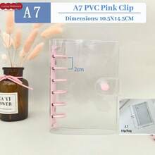 A7 Clear Ring Notebook/Ring Binder/Photo Album With 10 A7 Refills, Monthly/Dot/Grid/Rule Refill Notebook, A7 Ring Planner - Multicolor - View 9