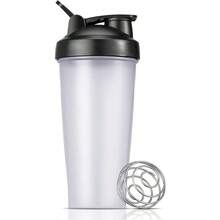 AMZCHEF Portable  Bottles Sports Shaker Bottle With Stainless Steel Whisk Ball - trắng - Xem 1