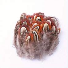 30 Pieces/Handmade Fabric Artificial Simulation Feathers -2-3 Inches Large Elegant Decoration Craft Simulation Feathers, Including Bright Pink, Purple, Green, Gold, Brown, Black, White, Orange, Yellow, Red, Blue, Blue-Green, Lavender, Peach, Beige, Gray, Navy Blue, Chestnut And Other Colors - Suitable For Wedding, Halloween, Birthday Party Decoration, DIY Handicrafts, Clothing Activities - Exquisite Patterns And Natural Textures Of Feather Decoration Sets, Feather Decorations, Feather Accessories, Etc - Hoa - Xem 2