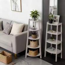 5-Tier Mini Corner Shelf, Artistic Decor Lightweight PP Plastic Material, Suitable For Bedroom, Balcony, Home Office, Books, Plants, Multi-Functional Storage Rack For 500 Homes, Plant Display, Book Storage, Minimalist Design, Modern Decor, Plastic, Easy Assembly, Storage Organizer, Wall-Mounted Shelving Unit, Small Home, Plant Lovers - Multicolor - View 3