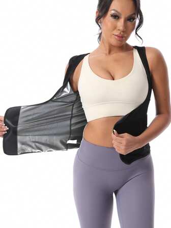 1pc Women's Hook And Loop Waist Trainer Corset Tank Top