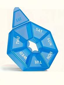 1pc 7-Day Mini Pill Organizer Box, Leak-Proof Travel-Friendly Multi-Compartment Sealed Pill Case, Easy To Open Durable Plastic Weekly Medicine Storage Container For Home/Travel/Office/Daily Use