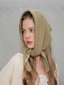 1pc Triangle Scarf, High-End Wool Blend Women's Knitted Shawl, Small Capelet, Suitable For Hiking, Cycling, Camping, Travel, Dating, Events, Keeping Warm, And As A Gift. - Multicolor - View 1