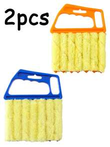 2pcs/Set Handheld Blind/Car Window Cleaner, Vent Cleaner, Curtain Duster With Removable Microfiber Cover For Convenient Cleaning, Air Conditioner, Car Vent, Fan Slot Cleaner, Home, School, Hotel, Christmas Cleaning Tool (2pcs/1pc Available) - Multicolor - View 13
