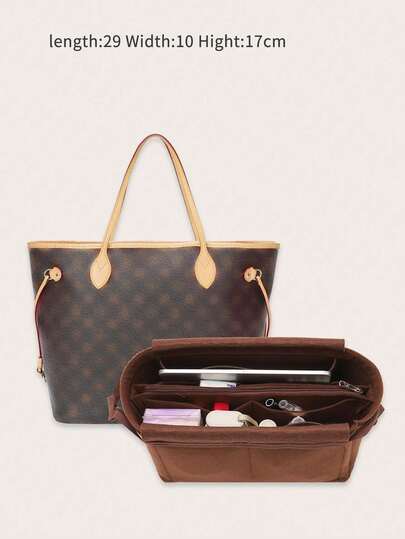 สำหรับ PM GM MM Organizer กระเป๋าจัดระเบียบใส่กระเป๋า Felt พร้อมซิปกระเป๋าถือ Tote Shaper สำหรับ GM Tote อุปกรณ์เสริมการเดินทาง