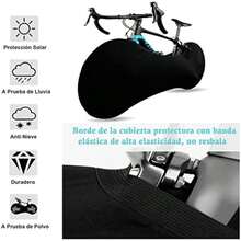 Funda para bicicleta, fundas bicicletas,funda bicicleta,elástico antipolvo e impermeable lavable para almacenar y transportar bicicletas para adultos (azul)(Poliéster+Spandex-Purple) - Multicolor - Ver 4