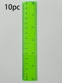 1 pieza/5 piezas/10 piezas Reglas de plástico transparente de 6 pulgadas, reglas, pulgadas, suministros de aprendizaje para estudiantes, artículos de oficina, artículos del hogar, papelería, herramientas de medición, regalos para maestros, útiles escolares, artículos esenciales para la temporada de regreso a clases (Reglas de plástico transparente, escala precisa - Herramientas de medición de PVC duraderas) - Multicolor - Ver 22