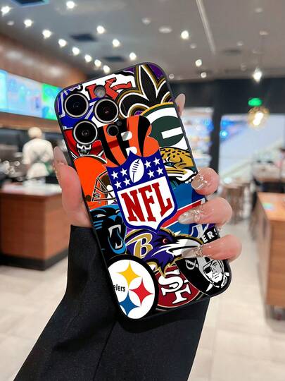 Funda con logotipos de equipos de la , compatible con fundas  para  17,  16 Pro Max,  15 Pro Max,  13 y  12. Fabricada en TPU, garantiza una protección completa para tu teléfono y demuestra tu pasión por el fútbol americano. Es un regalo ideal para fanáticos del deporte, familiares, amigos y seres queridos.