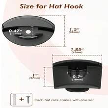 4/8/12/24pcs No Drill Wall Mounted Hat Hooks, Baseball Cap Racks, Hat Racks, Wall Decor, Home Storage, Home Decor, Space Saving Organizer, Bedroom Accessories, Bathroom Accessories, Practical Hooks - Multicolor - View 11