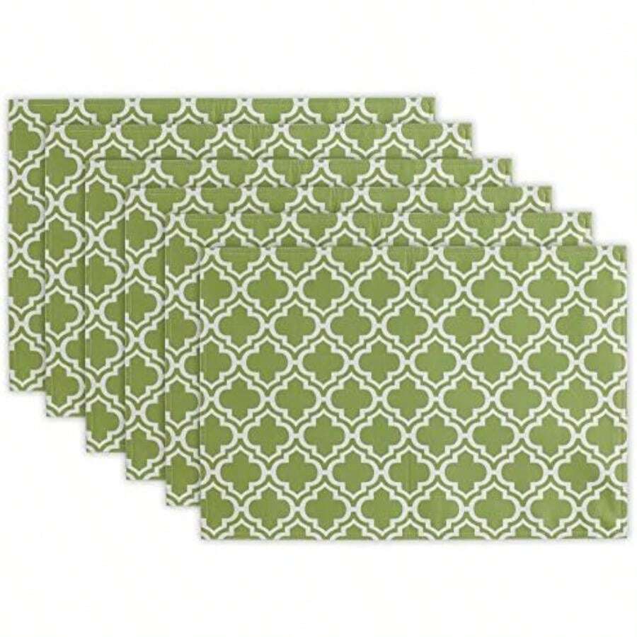 DII Colección de Mesa para Exteriores, Resistente a Las Manchas y Agua, 14 x 72 Pulgadas, Hoja de plátano(Placemat) - Multicolor - Ver 1