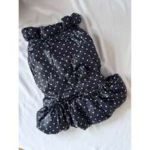 1pc Navy Blue Winter Pet Coat, Thick Padded Pet Dress, Princess Skirt, Suitable For Medium & Small Dogs, Washable, For Indoor Or Outdoor Wear - Navy Blue - View 4