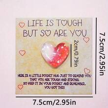 12个充满爱意的树脂口袋拥抱，附赠励志卡片——生日、婚礼、情人节等各种场合的完美之选——贴心小礼物，搭配鼓励祝福的口袋拥抱卡片——送给朋友、家人和客人的完美礼物。多种颜色可选（颜色随机）。 - 多色 - 查看 5