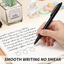 Sikao Pens Bulk, 60 Pack Gripped Slimster Ballpoint Pens Black Ink 10mm Medium Point Smooth Writing, Click Pens With Comfort Grip For Teachers, Students, Restaurant Servers, School &Amp; Office Use - ColorA - 查看 5