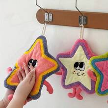 Cute Towel, Modern Style, Polyester, Cartoon Pattern, Hand Wash Only, Kitchen And Bathroom Towel - Màu tím (một gói) - Xem 2