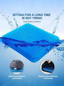 Gel Seat Cushion, Cooling Seat Pad, Breathable Honeycomb Design, Pressure Point Absorption, Seat Cushion, Office Chair Gel Pad, Wheelchair Home Car Seat Back Cushion