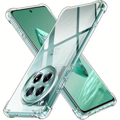 Funda de teléfono transparente y resistente a los golpes, compatible con OnePlus North 3/OnePlus 11R/OnePlus 13T/OnePlus Nord CE 2/OnePlus 9 Pro/OnePlus Nord CE4 Lite/Funda de teléfono móvil, Cubierta protectora de teléfono, Carcasa de teléfono móvil, Funda de teléfono a prueba de golpes, Funda de teléfono sencilla, Funda de teléfono de unicolor, Funda de teléfono transparente a prueba de golpes con protección en las cuatro esquinas, Funda de teléfono de TPU (resistente a los golpes de grado militar), Funda de teléfono ligera.