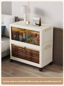 Stapelbarer Aufbewahrungsbox mit Deckel und Tür - Wasserdichter Kunststoff-Aufbewahrungsbehälter für Wohnzimmer und Schlafzimmer, inklusive faltbarem Schuhständer