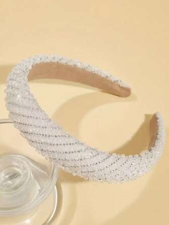 1pc Dopamine Blingy Rhinestone Decorated Minimalist Headband, Elegant Versatile Creative Luxurious Accessory, Fall Fashion Women Hair Accessories ,Hair Band ,Diadema ,Hair Hoop