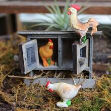 Miniature Resin Animal Figurines – Tiny Forest & Farm Mini Animals Set For Fairy Garden Decor, DIY Micro Landscape, Moss Terrarium, Bonsai, Plant Pot & Desktop Scene Accessories - 彩色 - 查看 10