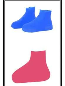 可重复使用防水防滑加厚乳胶鞋套，耐用雨鞋保护套，男女通用保暖，适合闺蜜节、宠物派对、嘉年华等场合。