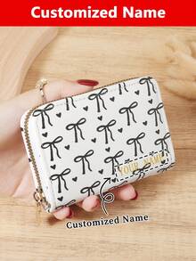 1pc Custom Signature Wallet,Personalized Signature Design Wallet,Custom Signature Wallet,Personalized Wallet With Signature,Custom Signature Wallet,Love Pattern Versatile Coin Wallet,Card Holder Multi-Card Card Organizer For Storage Credit Card - Pink - View 12