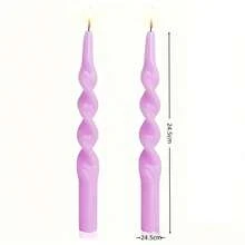 Colorful Spiral Candles, Geometric Branch-Shaped Slender Candle Holders, Atmospheric Decorative Candle Set, Suitable For Minimalist Dining Table - Multicolor - View 11