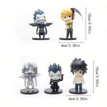 5件套动漫人物收藏雕像 - 表情生动，姿态动感 - 带展示架 - 动漫迷的完美礼物，家居/办公装饰 - 兼容展示架，做工精细，设计考究，非常适合圣诞节、感恩节、生日、新年等节日 - 彩色 - 查看 7