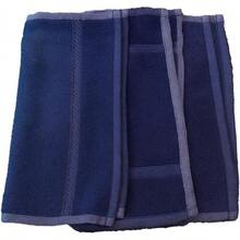 Toallas de Algodón para hogar o Gimnasio, 30 x 30 cm, Paquete de 3, Azul/Beige/Amarillo o Multicolor (Azul).Fabricadas México. - Azul - Ver 1